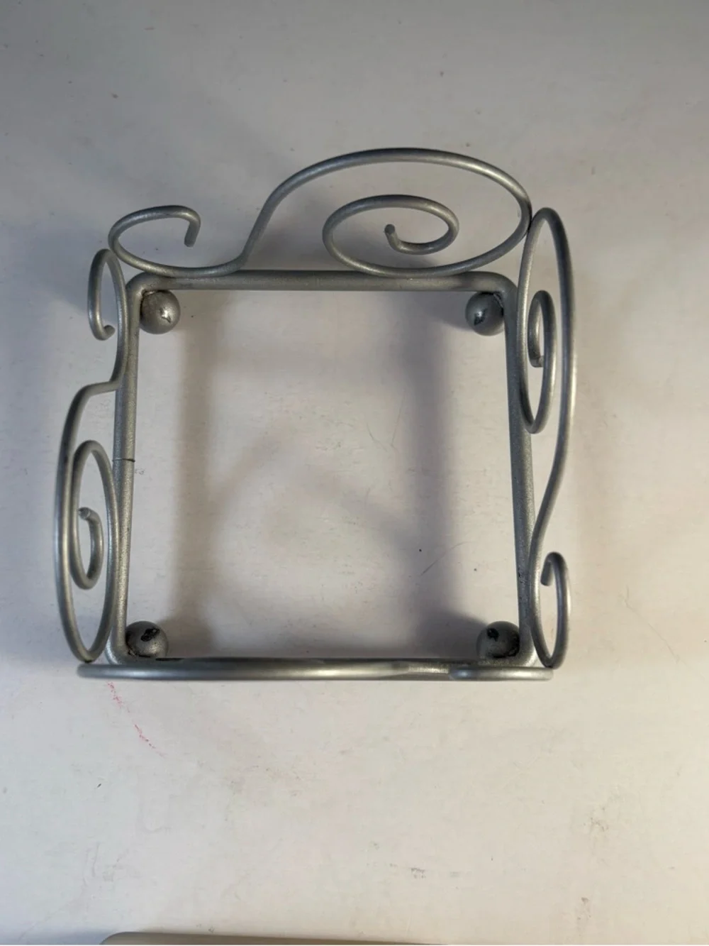 Colonial Candle of Cape Cod Candle & Scrolled Silver Metal‎ Wire Holder  3”